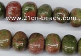 CNG36 15.5 inches 11*15mm nuggets unakite gemstone beads