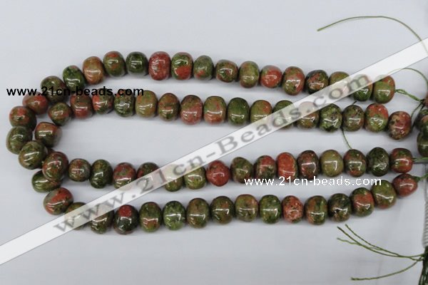 CNG36 15.5 inches 11*15mm nuggets unakite gemstone beads