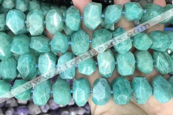 CNG3610 15.5 inches 13*20mm - 15*24mm faceted nuggets amazonite beads