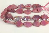 CNG3621 20*35mm - 30*45mm freeform plated druzy agate beads