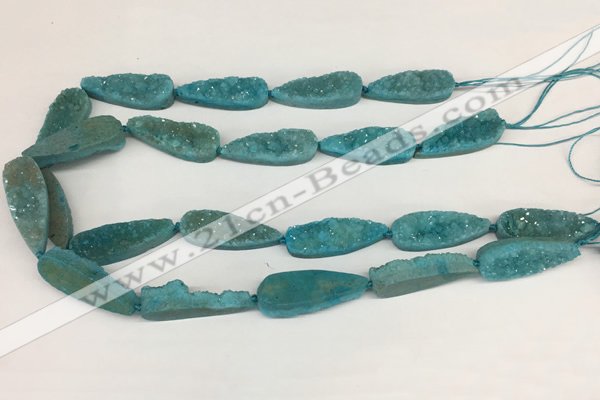 CNG3626 15.5 inches 12*35mm teardrop druzy agate beads