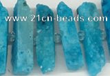 CNG3632 15.5 inches 5*30mm - 8*35mm sticks druzy agate beads