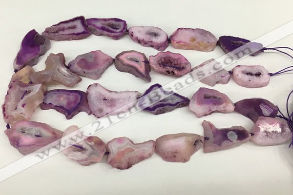 CNG3637 15.5 inches 22*30mm - 30*40mm freeform druzy agate beads