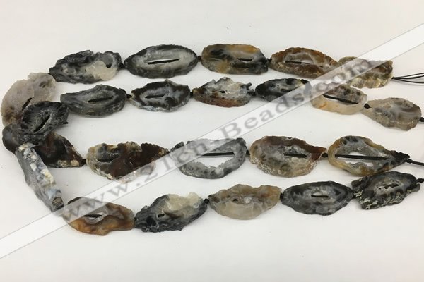 CNG3643 15.5 inches 22*30mm - 30*40mm freeform druzy agate beads