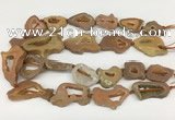 CNG3647 15.5 inches 22*30mm - 30*40mm freeform plated druzy agate beads