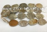 CNG3654 15.5 inches 25*32mm - 28*38mm freeform druzy agate beads