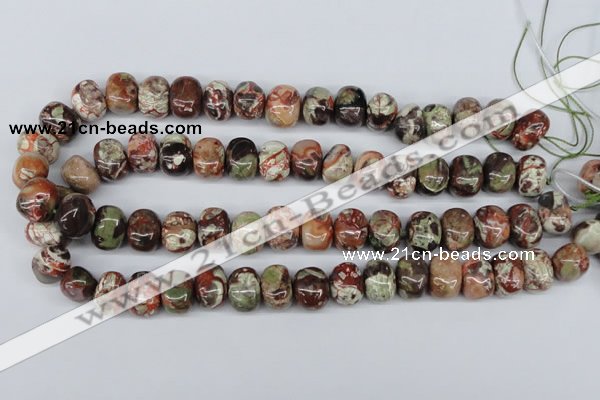 CNG37 15.5 inches 11*15mm nuggets rainforest agate gemstone beads