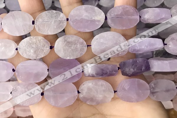 CNG3701 15.5 inches 15*20mm freeform rough lavender amethyst beads