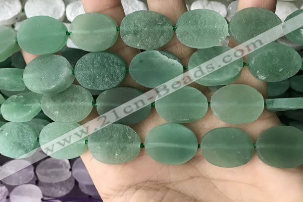 CNG3706 15.5 inches 15*20mm oval rough green aventurine beads