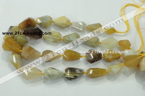 CNG377 15.5 inches 15*20mm – 25*30mm faceted nuggets agate beads