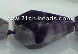 CNG381 15.5 inches 22*35mm – 35*50mm faceted nuggets amethyst beads