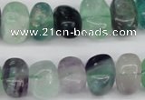 CNG39 15.5 inches 11*15mm nuggets fluorite gemstone beads