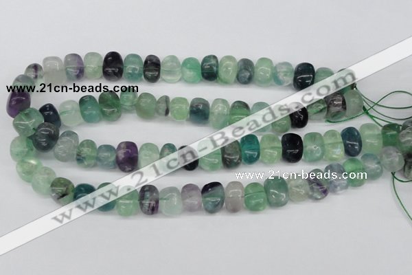 CNG39 15.5 inches 11*15mm nuggets fluorite gemstone beads