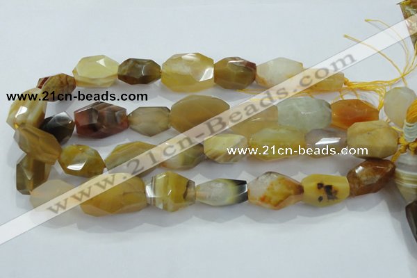 CNG396 15.5 inches 15*25mm – 22*30mm faceted nuggets agate beads