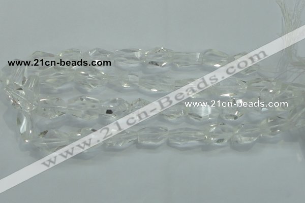 CNG402 15.5 inches 15*20mm faceted nuggets white crystal beads