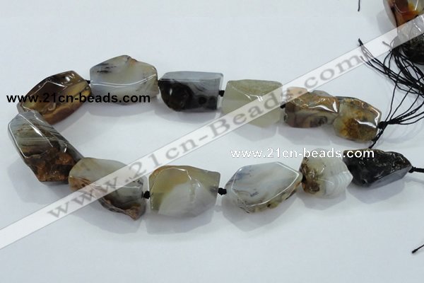 CNG413 15.5 inches 18*20mm - 25*35mm nuggets agate gemstone beads