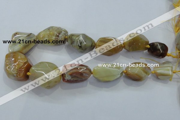 CNG416 15.5 inches 18*20mm - 28*40mm nuggets agate gemstone beads