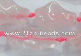 CNG422 15.5 inches 15*20mm - 22*34mm nuggets rose quartz beads