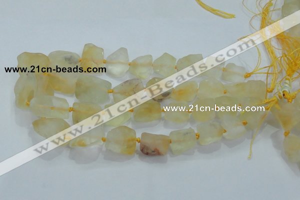 CNG431 15.5 inches 15*20mm – 25*30mm nuggets citrine gemstone beads