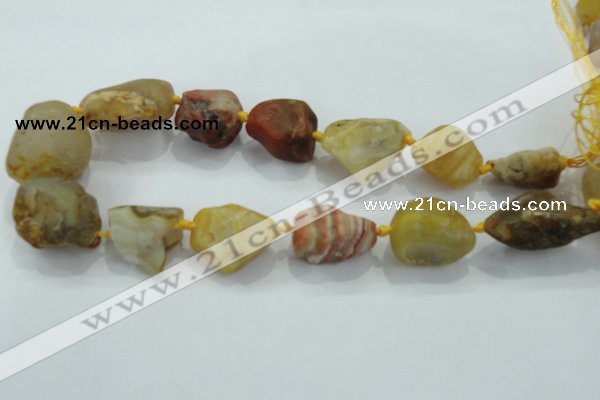 CNG432 15.5 inches 18*25mm – 25*38mm nuggets agate gemstone beads