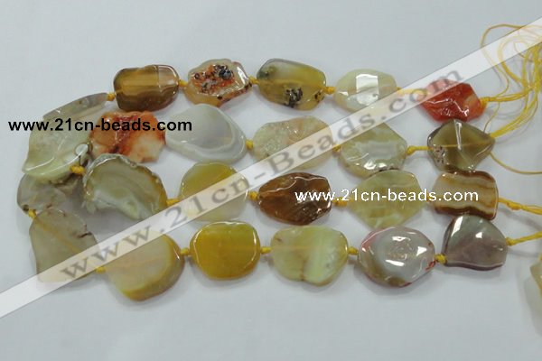 CNG452 15.5 inches 20*28mm - 30*38mm nuggets agate gemstone beads