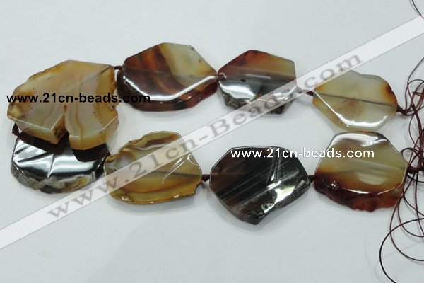 CNG455 15.5 inches 28*32mm - 40*55mm nuggets agate gemstone beads