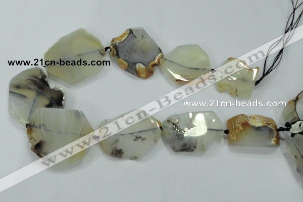 CNG456 15.5 inches 24*30mm - 35*55mm nuggets agate gemstone beads