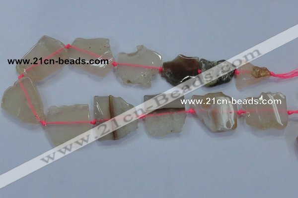 CNG457 15.5 inches 20*25mm - 35*50mm nuggets agate gemstone beads