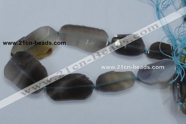 CNG458 15.5 inches 20*30mm - 40*60mm nuggets agate gemstone beads