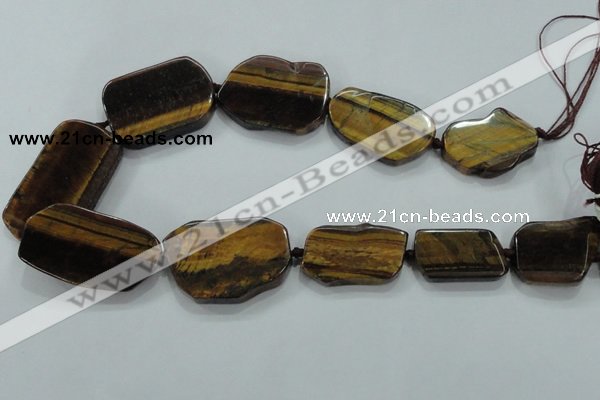 CNG462 15.5 inches 20*25mm - 25*55mm nuggets tiger eye beads