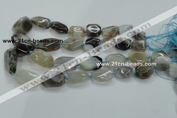 CNG467 15.5 inches 15*20mm - 20*35mm nuggets agate beads