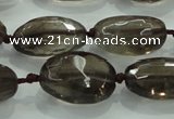 CNG475 15.5 inches 15*20mm - 25*35mm faceted nuggets smoky quartz beads