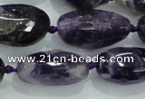 CNG476 15.5 inches 15*20mm - 25*35mm faceted nuggets amethyst beads