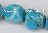 CNG48 15.5 inches 20*25mm nuggets dyed turquoise gemstone beads