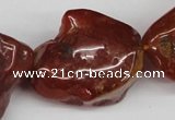 CNG49 15.5 inches 28*32mm nuggets red agate gemstone beads