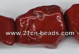 CNG50 15.5 inches 25*35mm nuggets red jasper gemstone beads