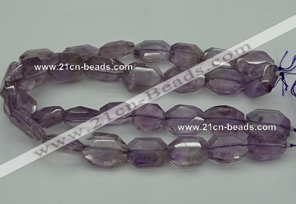 CNG5001 15.5 inches 18*25mm - 22*30mm faceted freeform amethyst beads