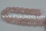 CNG5004 15.5 inches 15*25mm faceted rice rose quartz beads