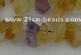 CNG5014 15.5 inches 6*10mm - 13*18mm nuggets amethyst & citrine beads