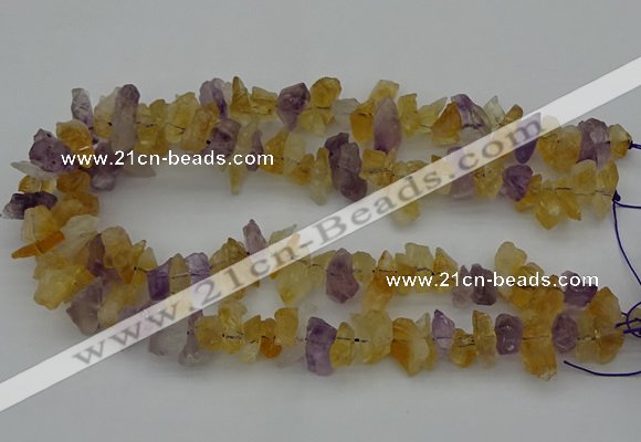 CNG5014 15.5 inches 6*10mm - 13*18mm nuggets amethyst & citrine beads