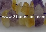 CNG5015 15.5 inches 12*18mm - 15*25mm nuggets amethyst & citrine beads