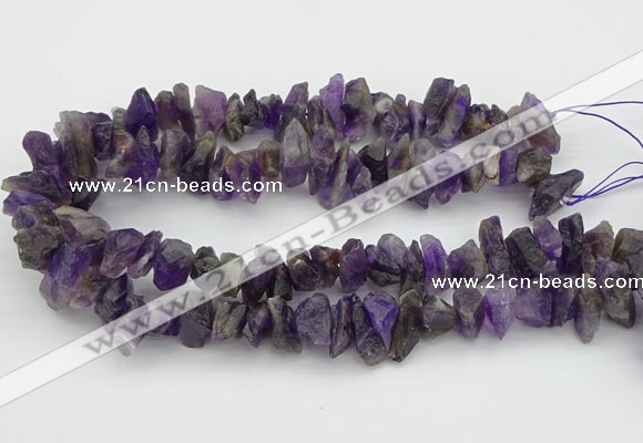 CNG5032 15.5 inches 8*25mm - 12*40mm nuggets amethyst beads