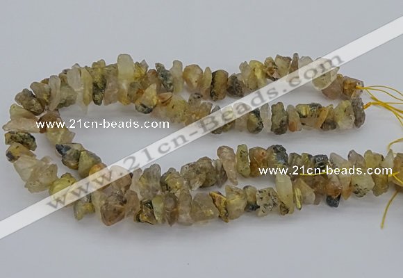 CNG5034 15.5 inches 8*12mm - 13*18mm nuggets golden rutilated quartz beads