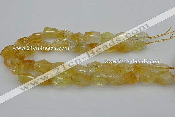 CNG5050 15.5 inches 13*18mm - 15*20mm faceted nuggets citrine beads