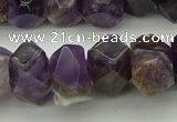 CNG5052 13*18mm - 15*20mm faceted nuggets dogtooth amethyst beads