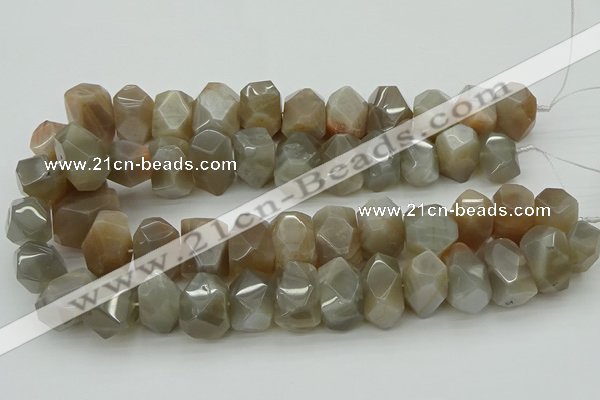 CNG5056 15.5 inches 15*20mm - 16*25mm faceted nuggets moonstone beads