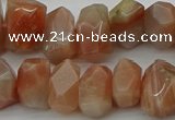 CNG5058 15.5 inches 10*14mm - 12*16mm faceted nuggets sunstone beads