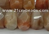 CNG5060 15.5 inches 15*20mm - 16*25mm faceted nuggets sunstone beads