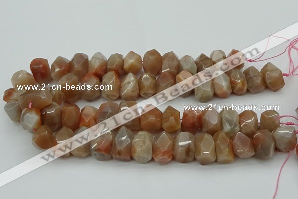 CNG5060 15.5 inches 15*20mm - 16*25mm faceted nuggets sunstone beads