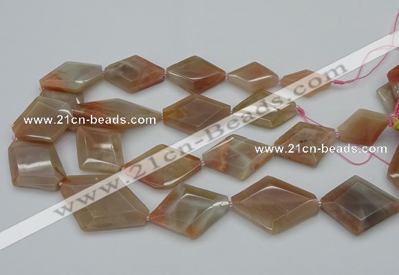 CNG5064 15.5 inches 20*30mm - 35*45mm faceted freeform sunstone beads